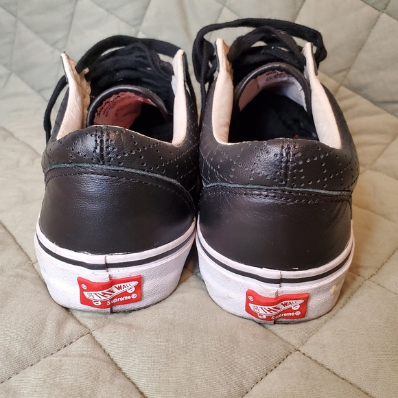 SUPREME X Vans Old Skool perforated leather sz 9.5 - Picture 8 of 9